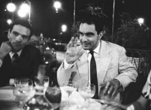 Italo Calvino e Pier Paolo Pasolini al caffè Rosati di piazza del Popolo Italo Calvino e Pier Paolo Pasolini al caffè Rosati di piazza del Popolo
